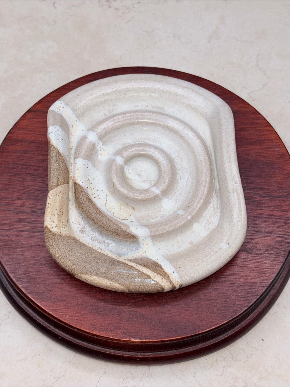Spartaware Spoon Rest 2021 Stoneware Artist Signed Ribbed Target Sparta TN